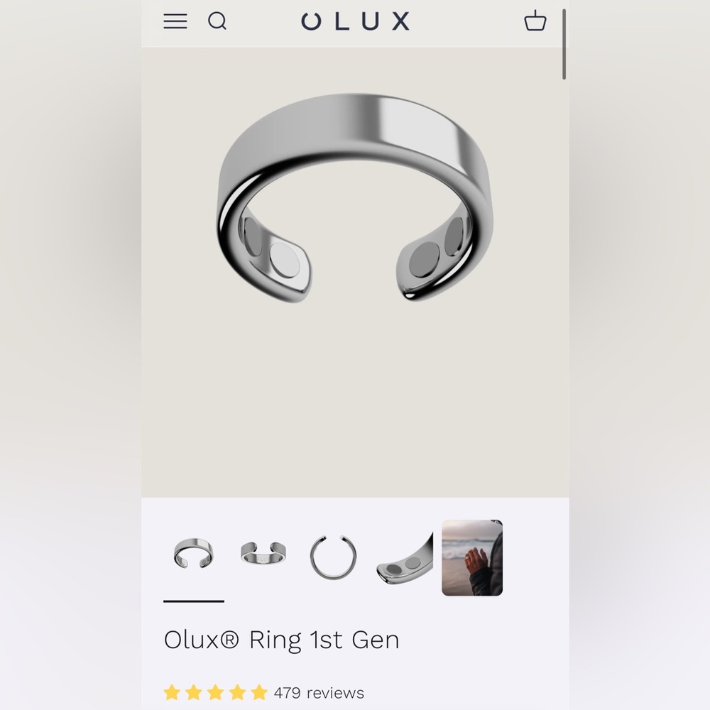 Olux Stainless Steel Chrome Ring
